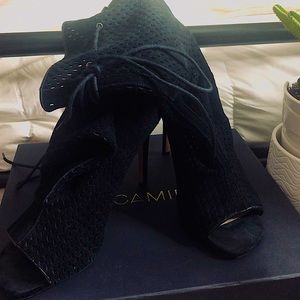 Steve Madden black open for booties